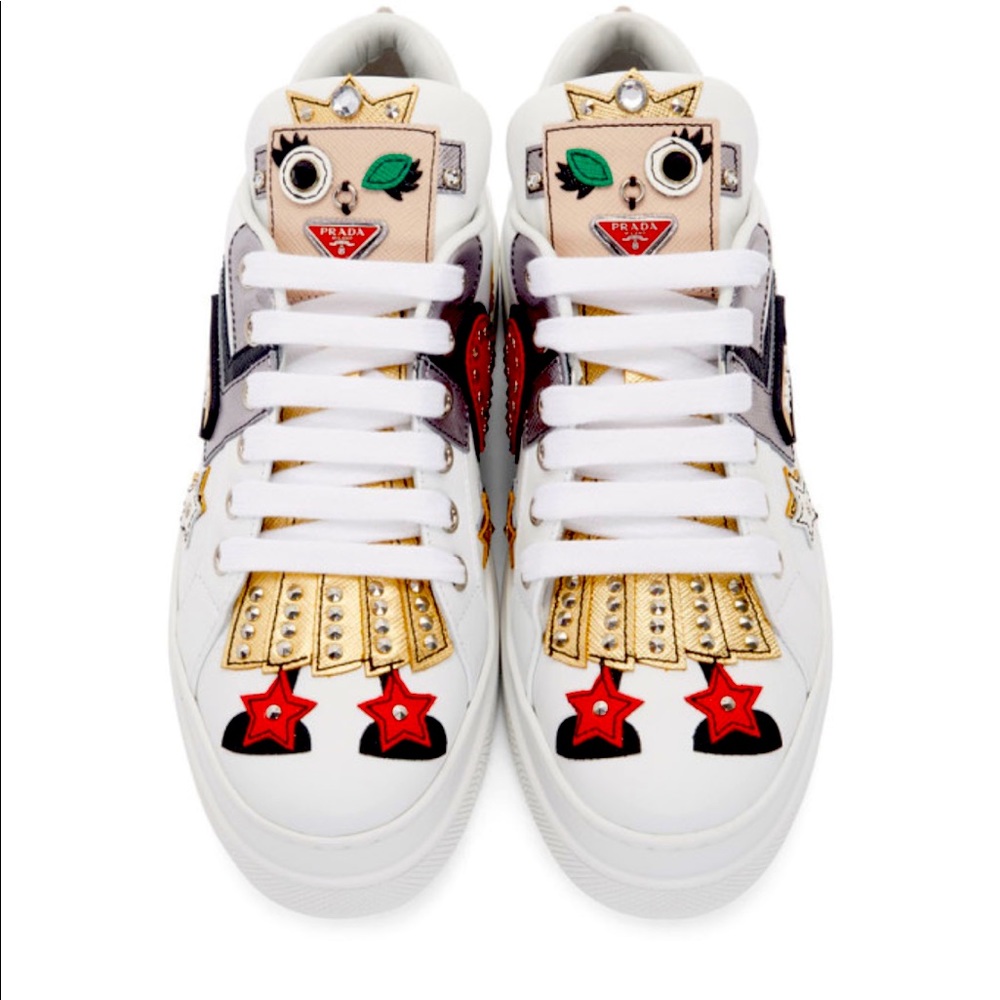 Prada embellished Robot sneakers